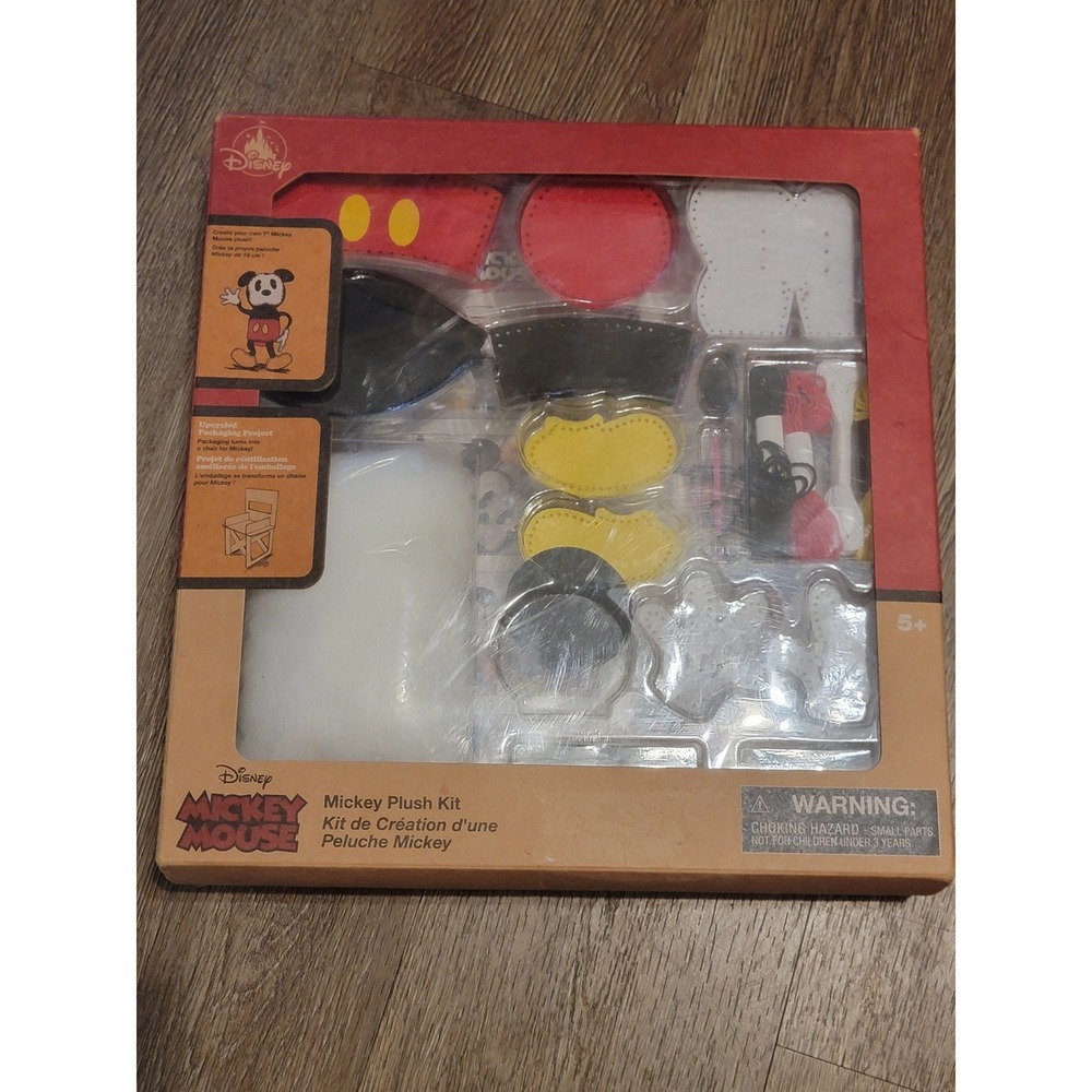 Disney Mickey Mouse Plush Kit DIY Craft Sewing Project New‎ in Box